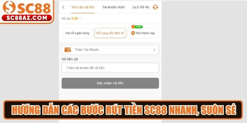 Hướng dẫn các bước rút tiền Sc88 nhanh, suôn sẻ